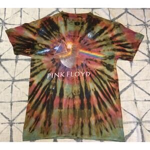 PINK FLOYD Dark Side Tour HANDMADE TIE DYE Sz S Tee Shirt merch T Concert RARE